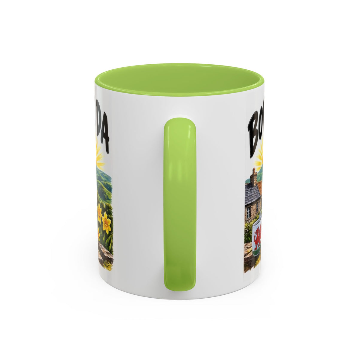 Bore Da Welsh Sunrise Accent Coffee Mug