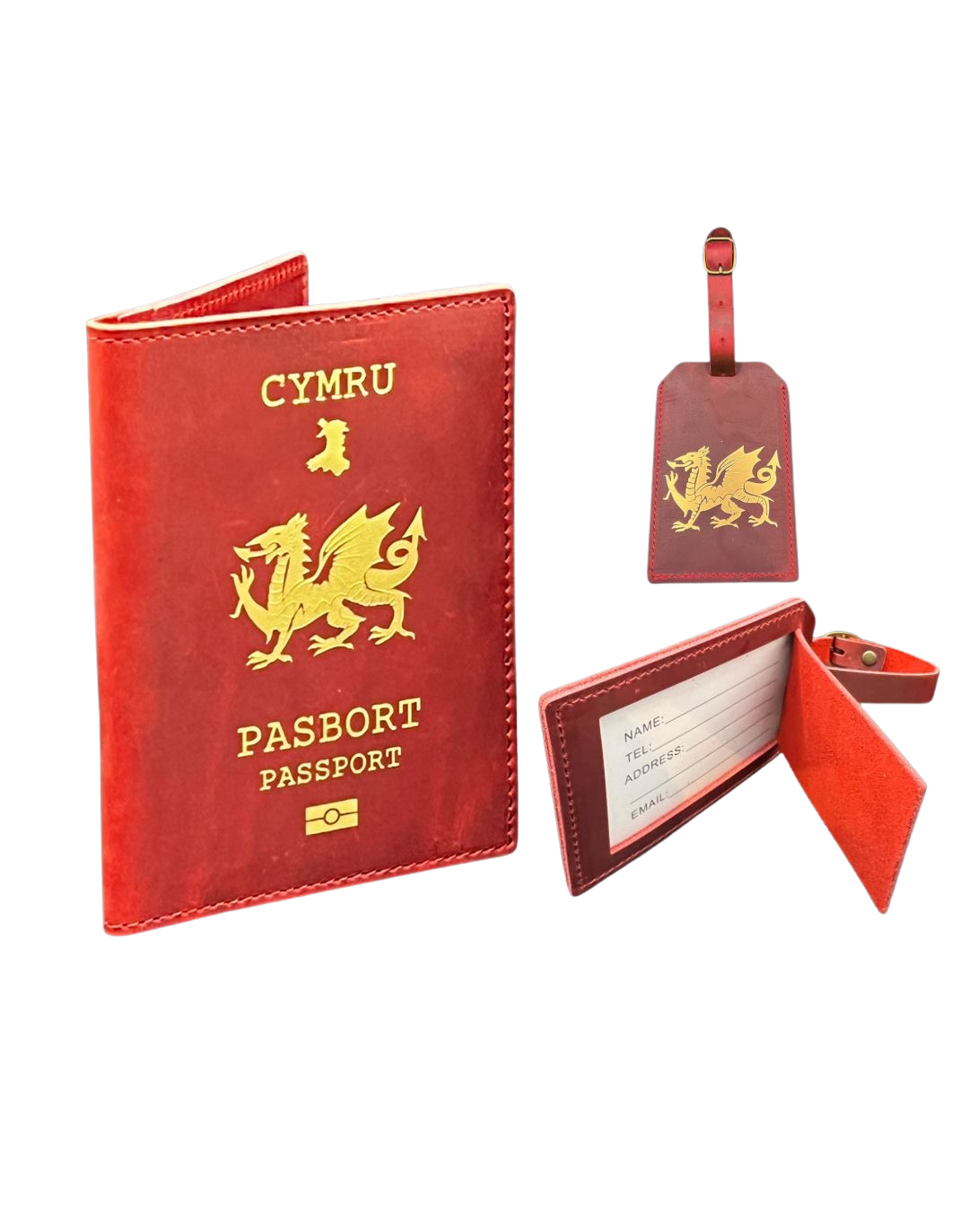 Welsh Passport Leather Travel Wallets