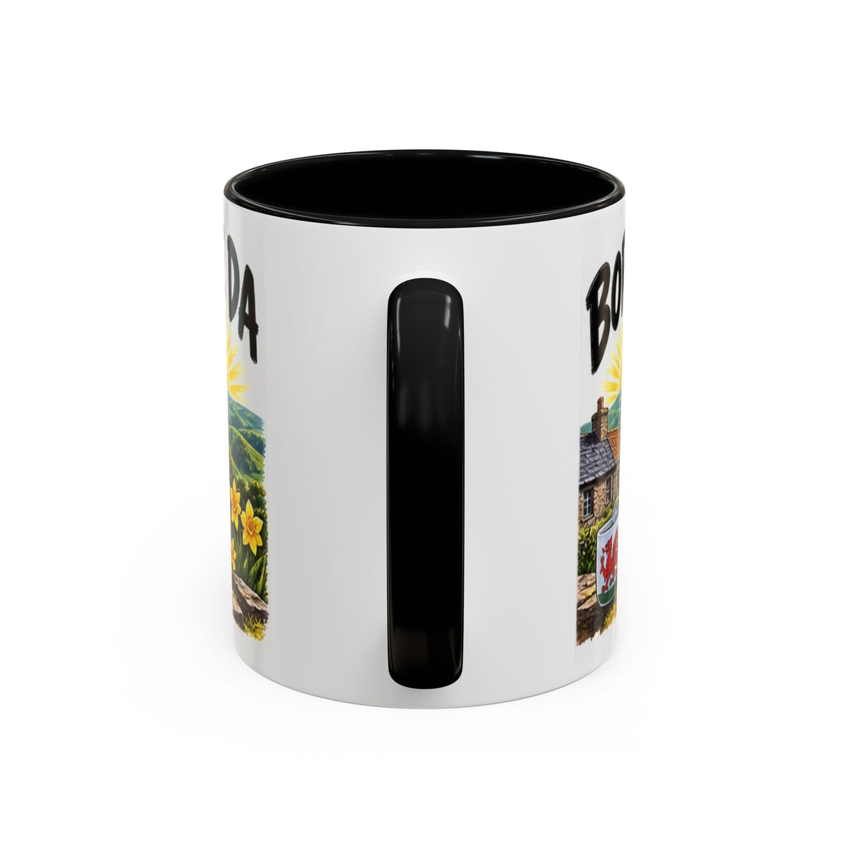 Bore Da Welsh Sunrise Accent Coffee Mug