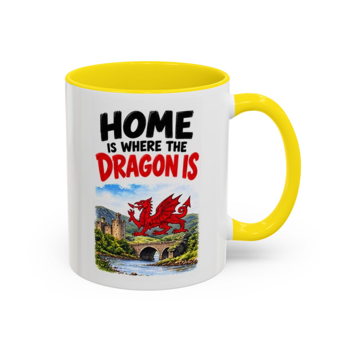 Home Is Where the Dragon Is Welsh Dragon Coffee Mug