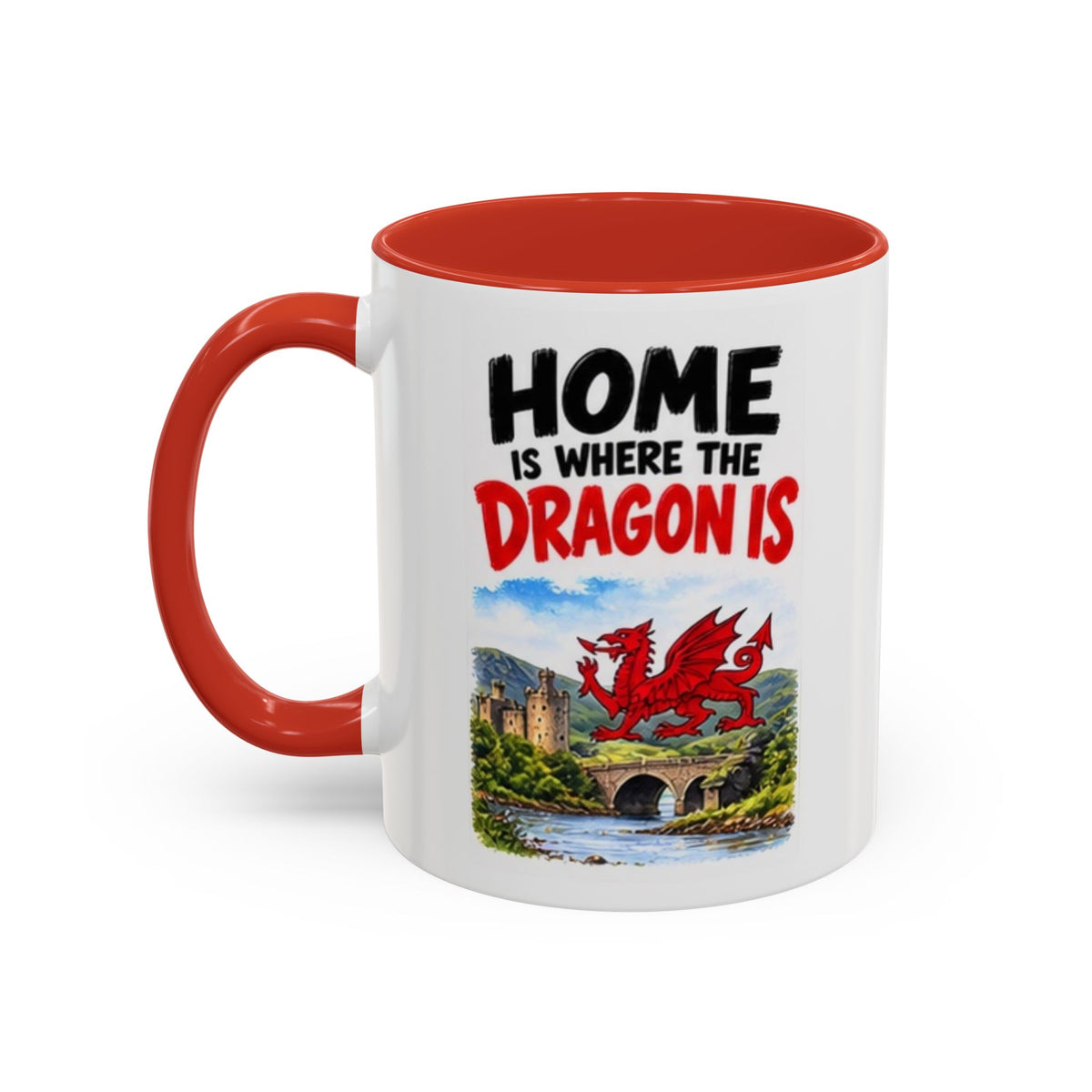 Home Is Where the Dragon Is Welsh Dragon Coffee Mug