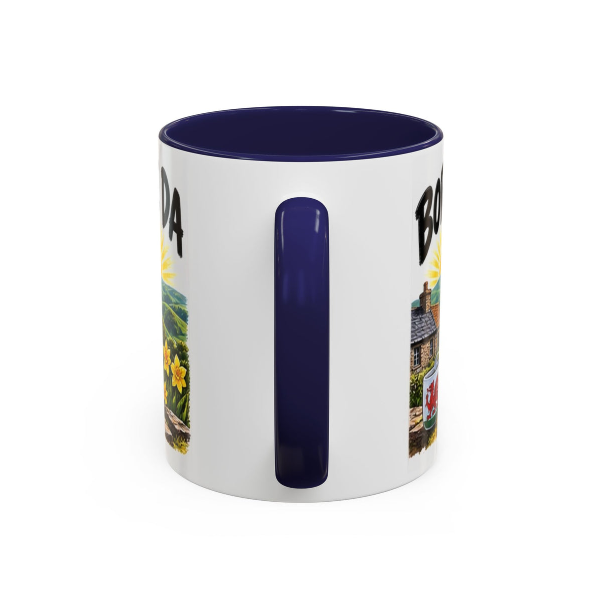 Bore Da Welsh Sunrise Accent Coffee Mug
