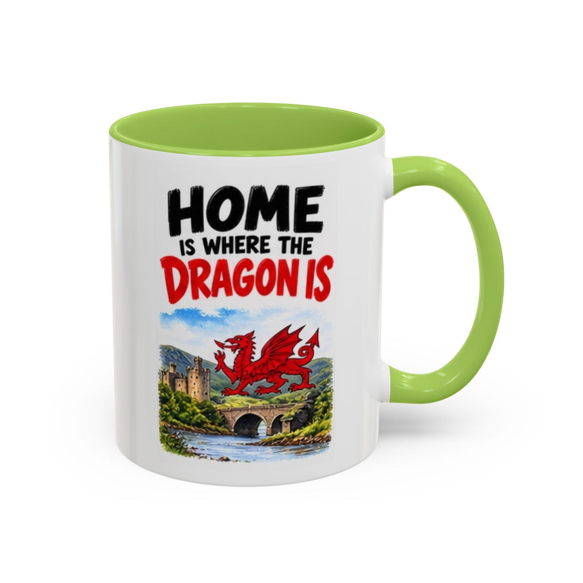 Home Is Where the Dragon Is Welsh Dragon Coffee Mug