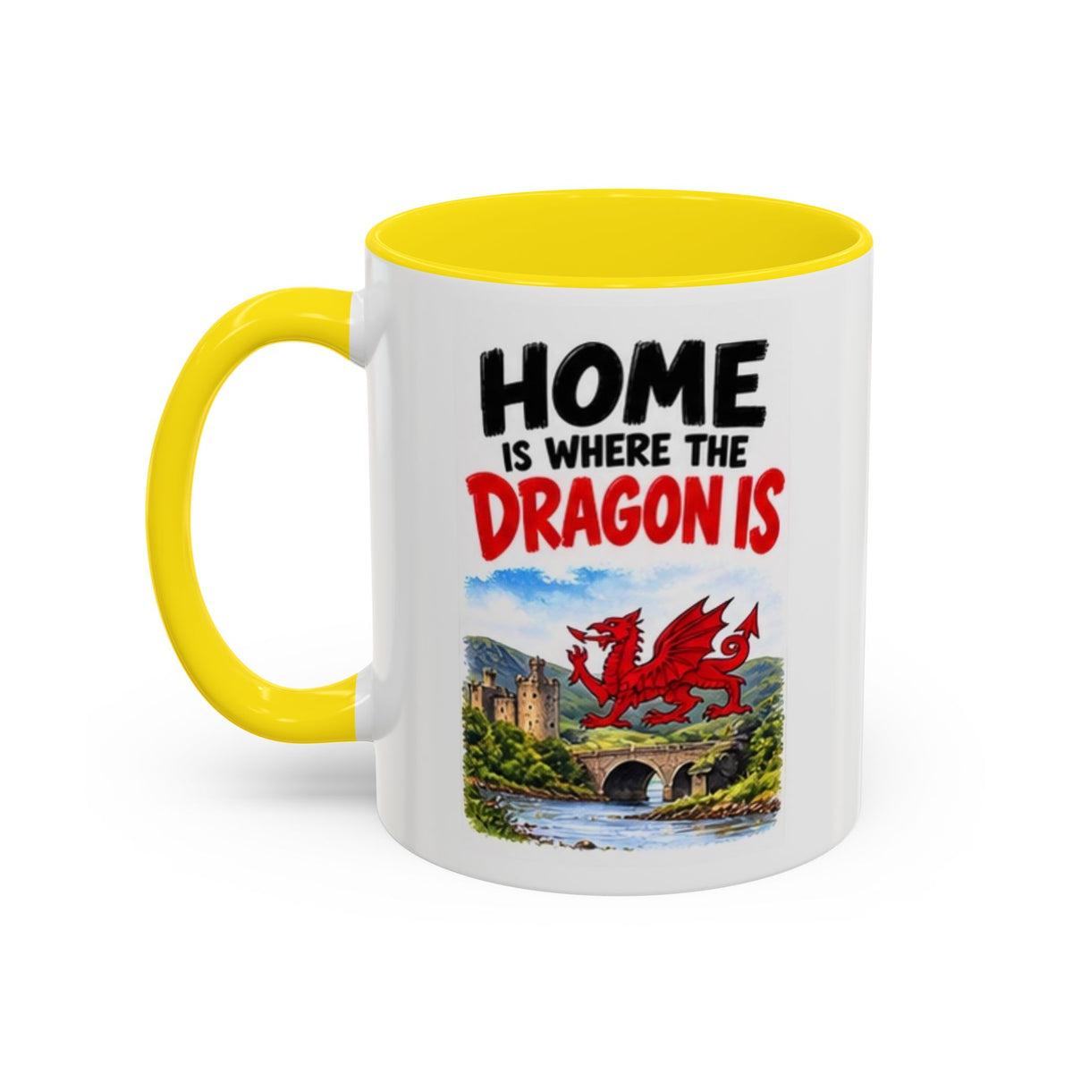 Home Is Where the Dragon Is Welsh Dragon Coffee Mug