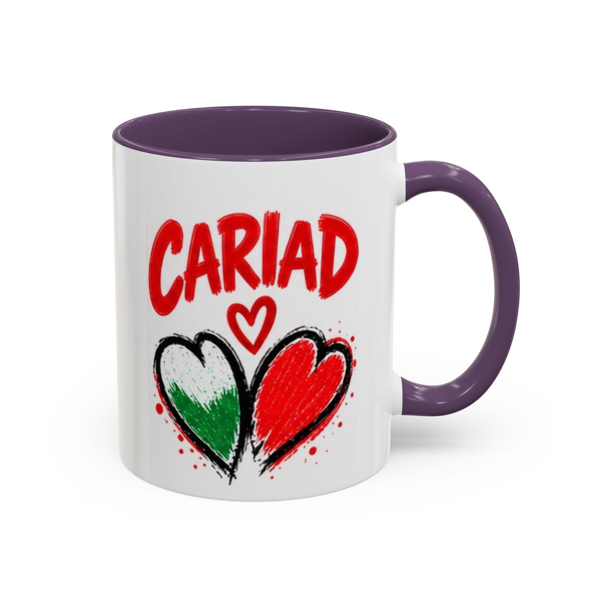 Cariad Love Hearts Accent Coffee Mug