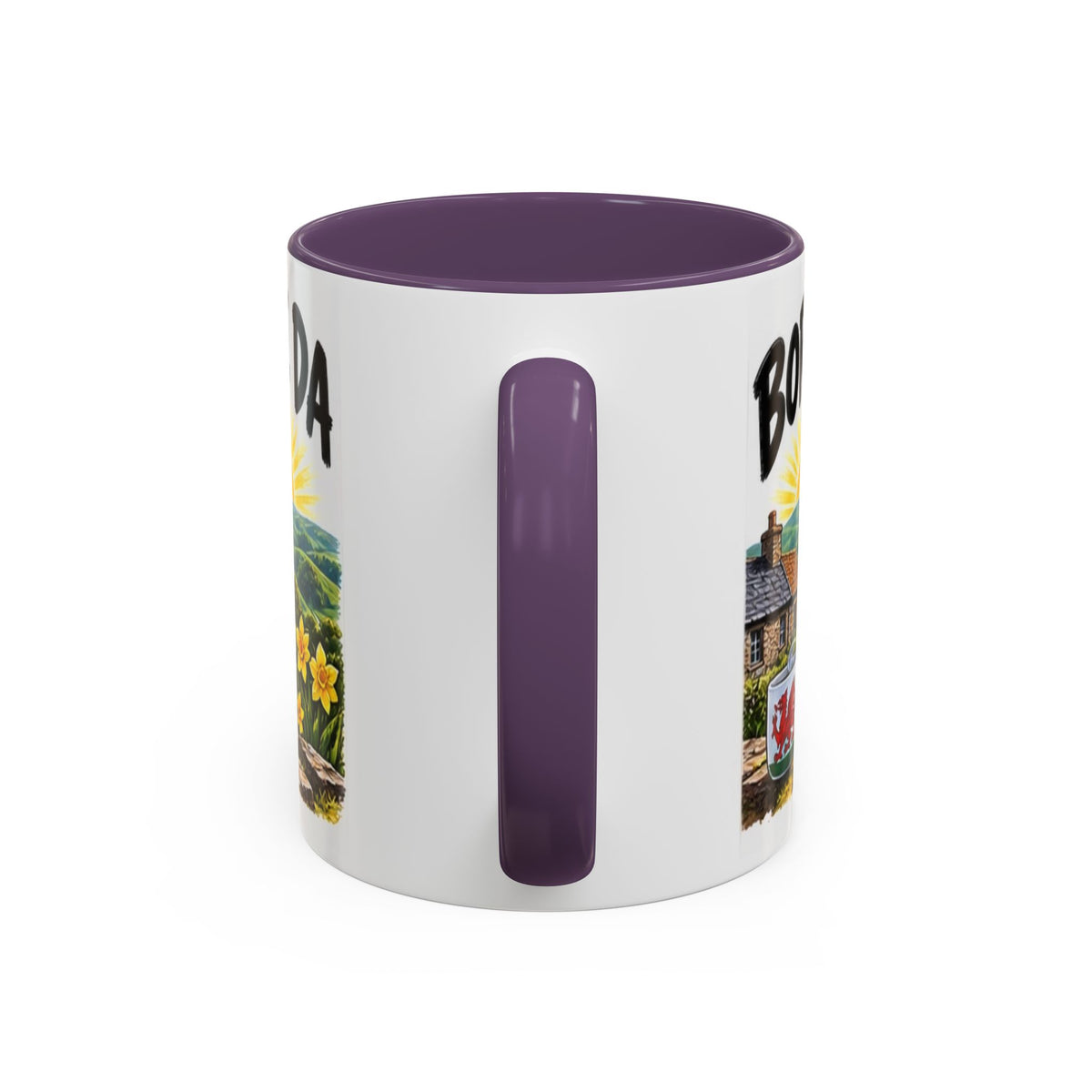 Bore Da Welsh Sunrise Accent Coffee Mug