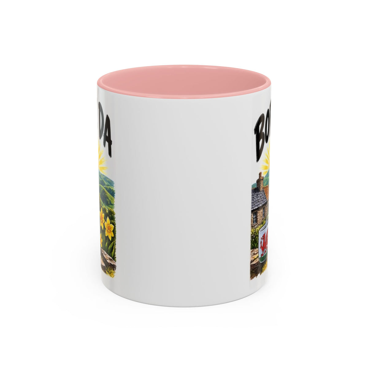 Bore Da Welsh Sunrise Accent Coffee Mug