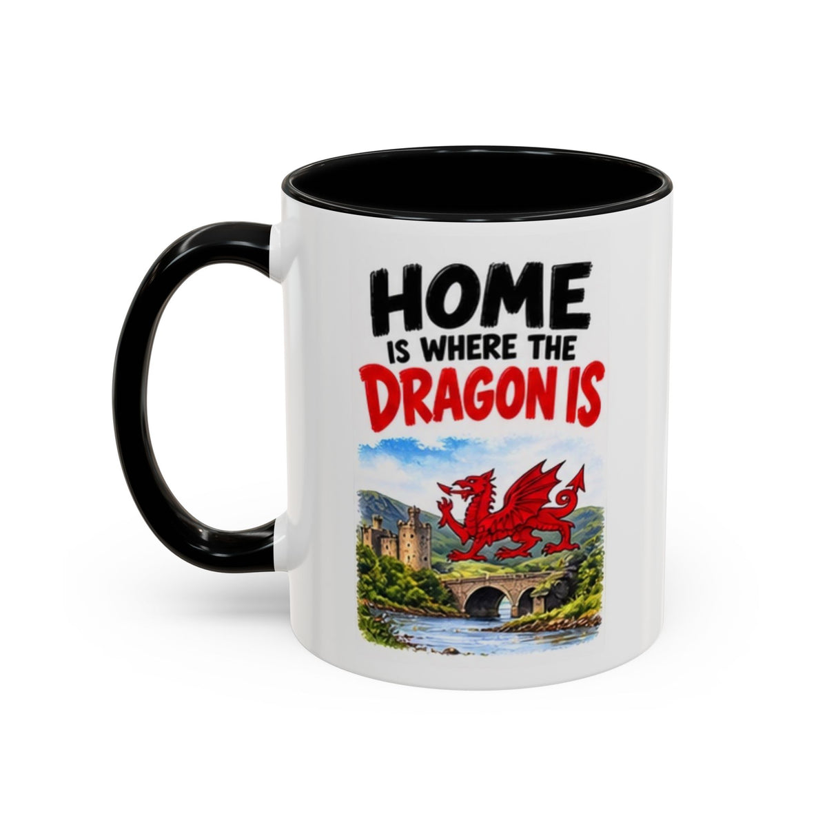 Home Is Where the Dragon Is Welsh Dragon Coffee Mug