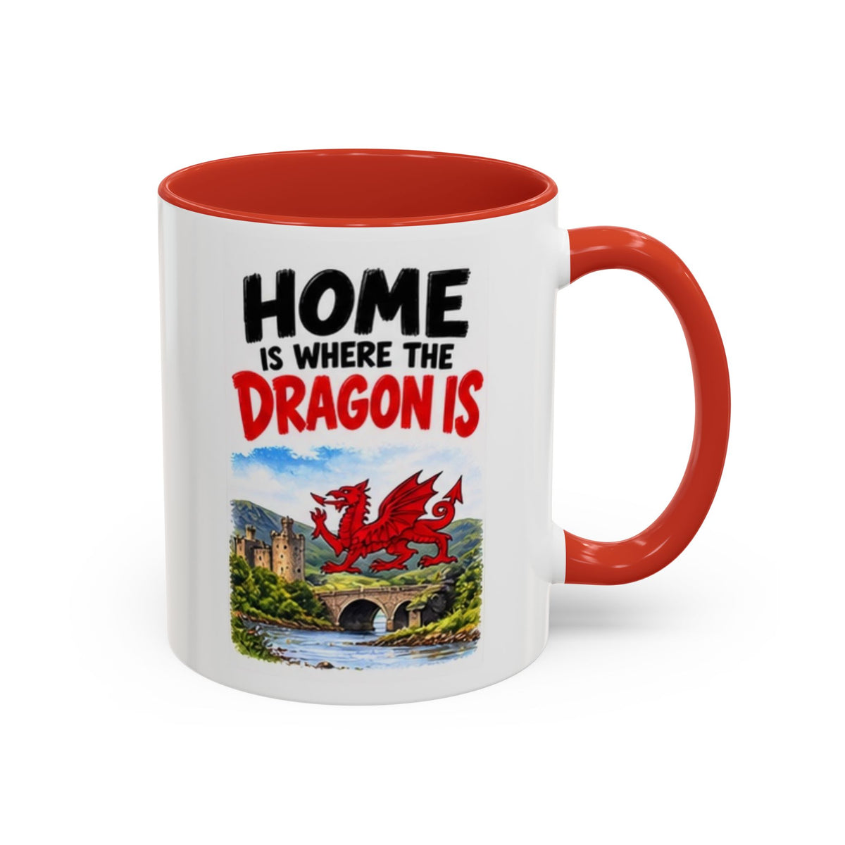 Home Is Where the Dragon Is Welsh Dragon Coffee Mug