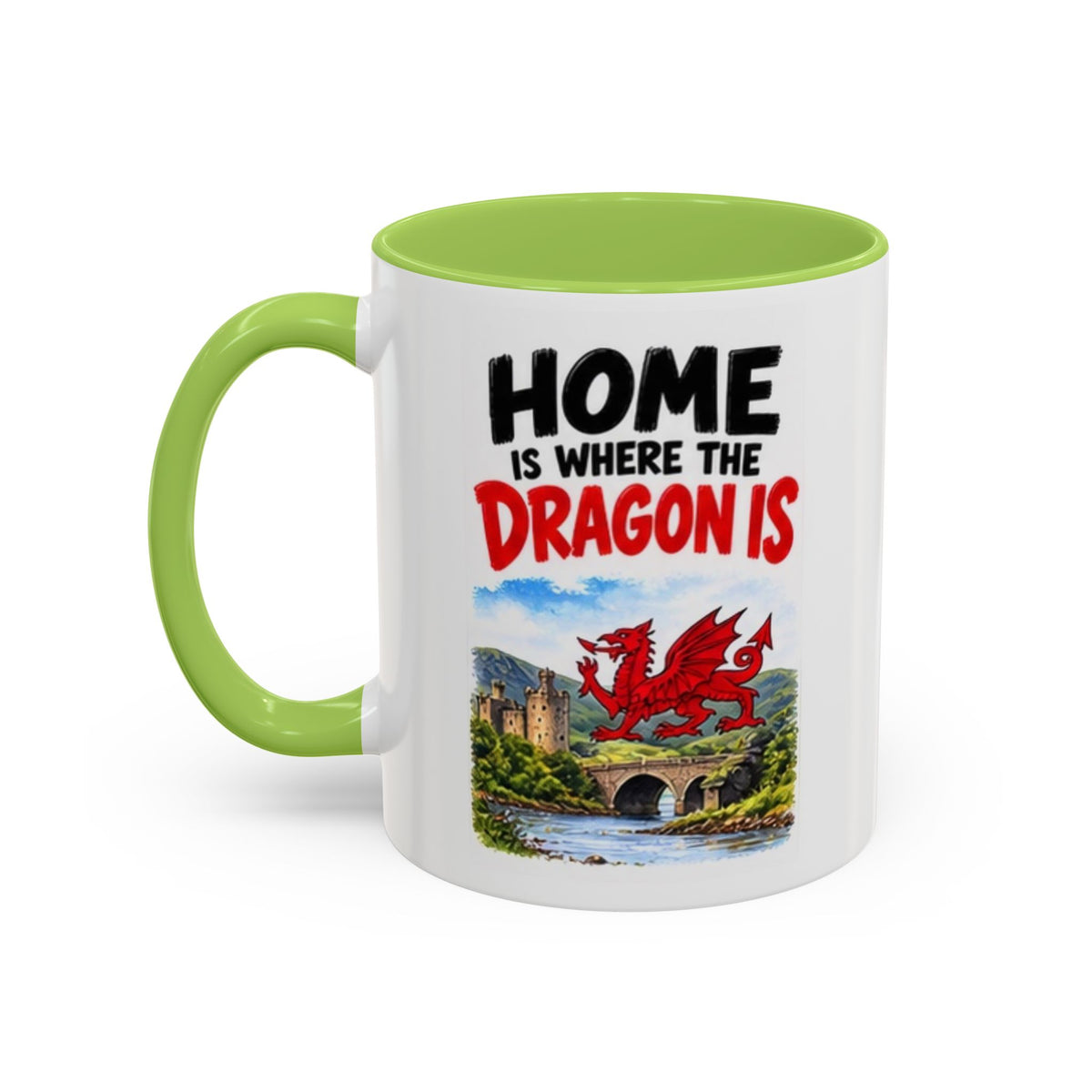 Home Is Where the Dragon Is Welsh Dragon Coffee Mug