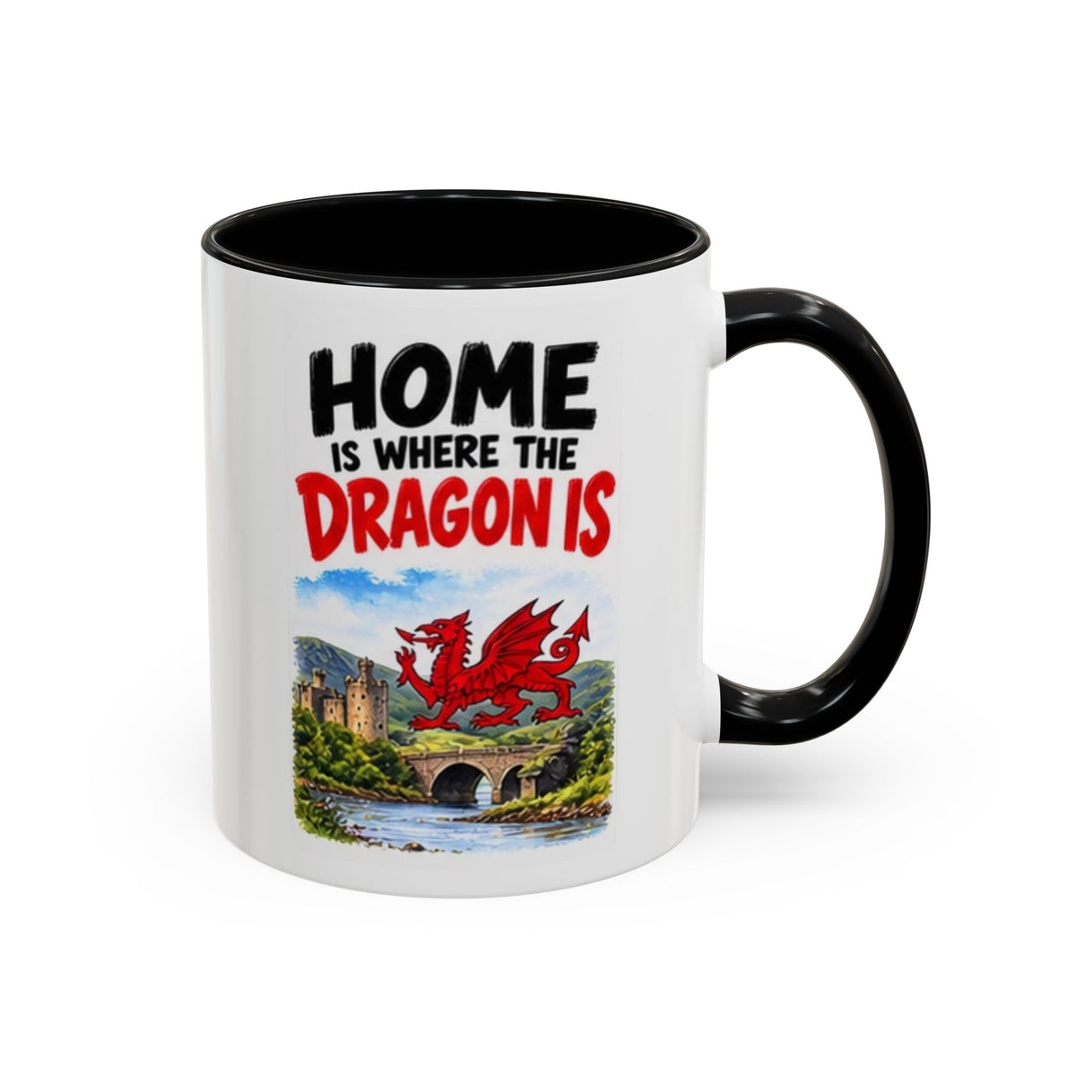 Home Is Where the Dragon Is Welsh Dragon Coffee Mug