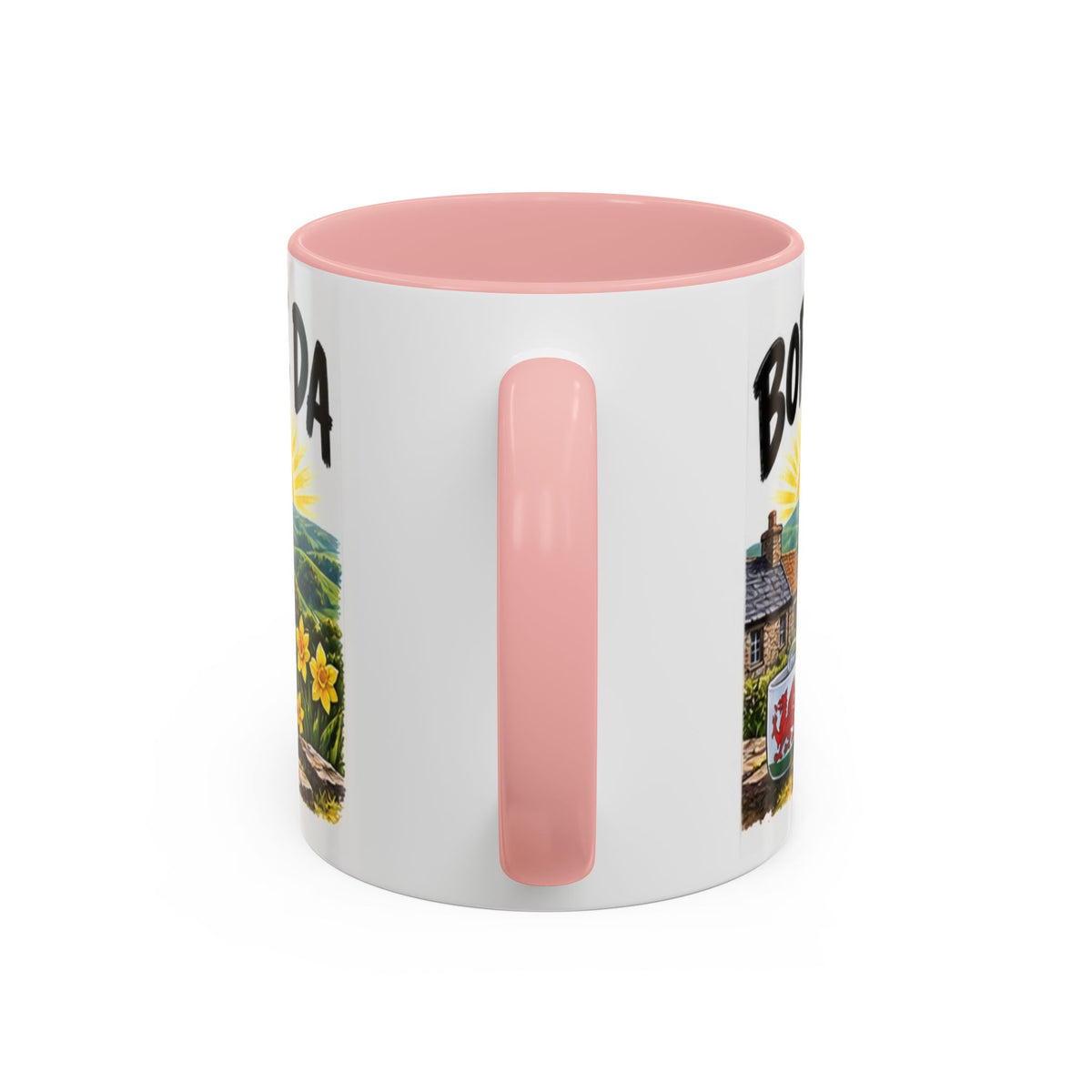 Bore Da Welsh Sunrise Accent Coffee Mug